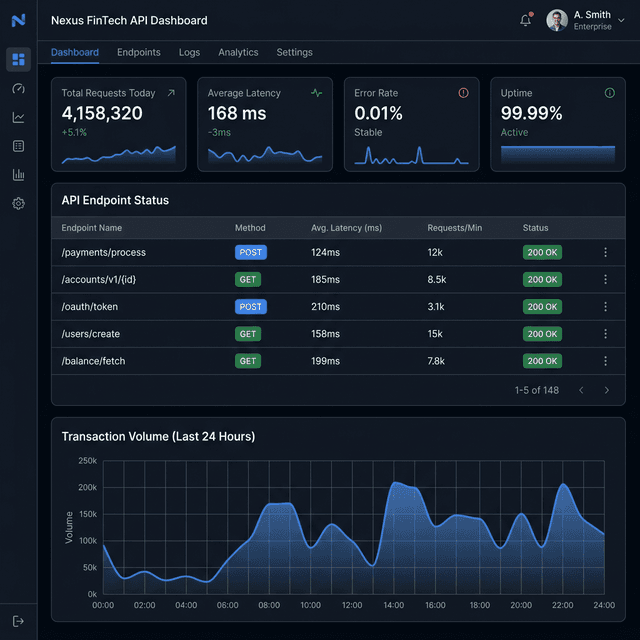 FinTech API Layer interface screenshot