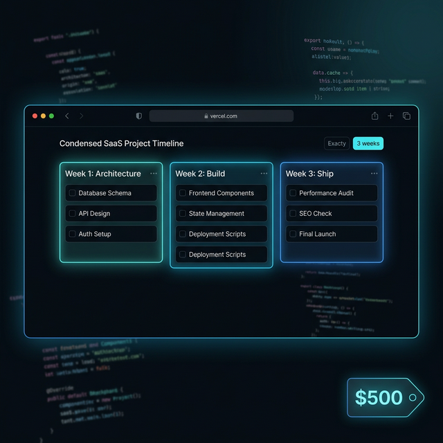 SaaS MVP Development Timeline: 3 Weeks, Under $500